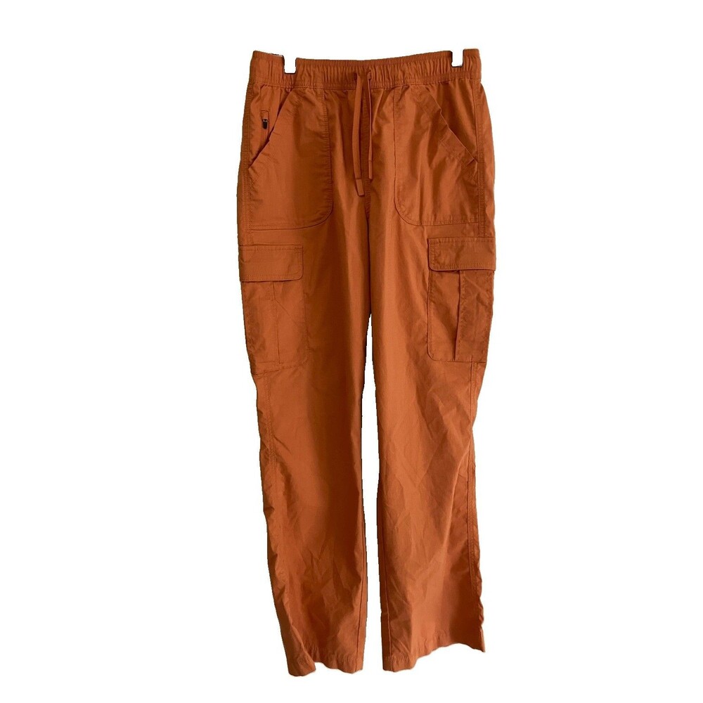 Title Nine Pull On Hiking Cargo Pants Small Rust Orange Outdoors Gorpcore